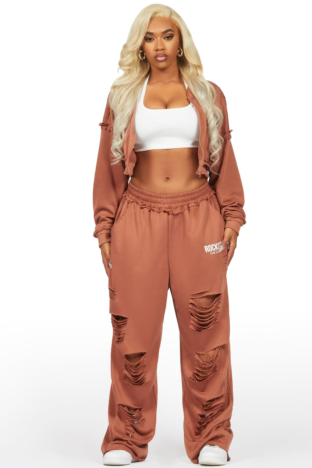 Corrina Mocha French Terry Oversized Trackset