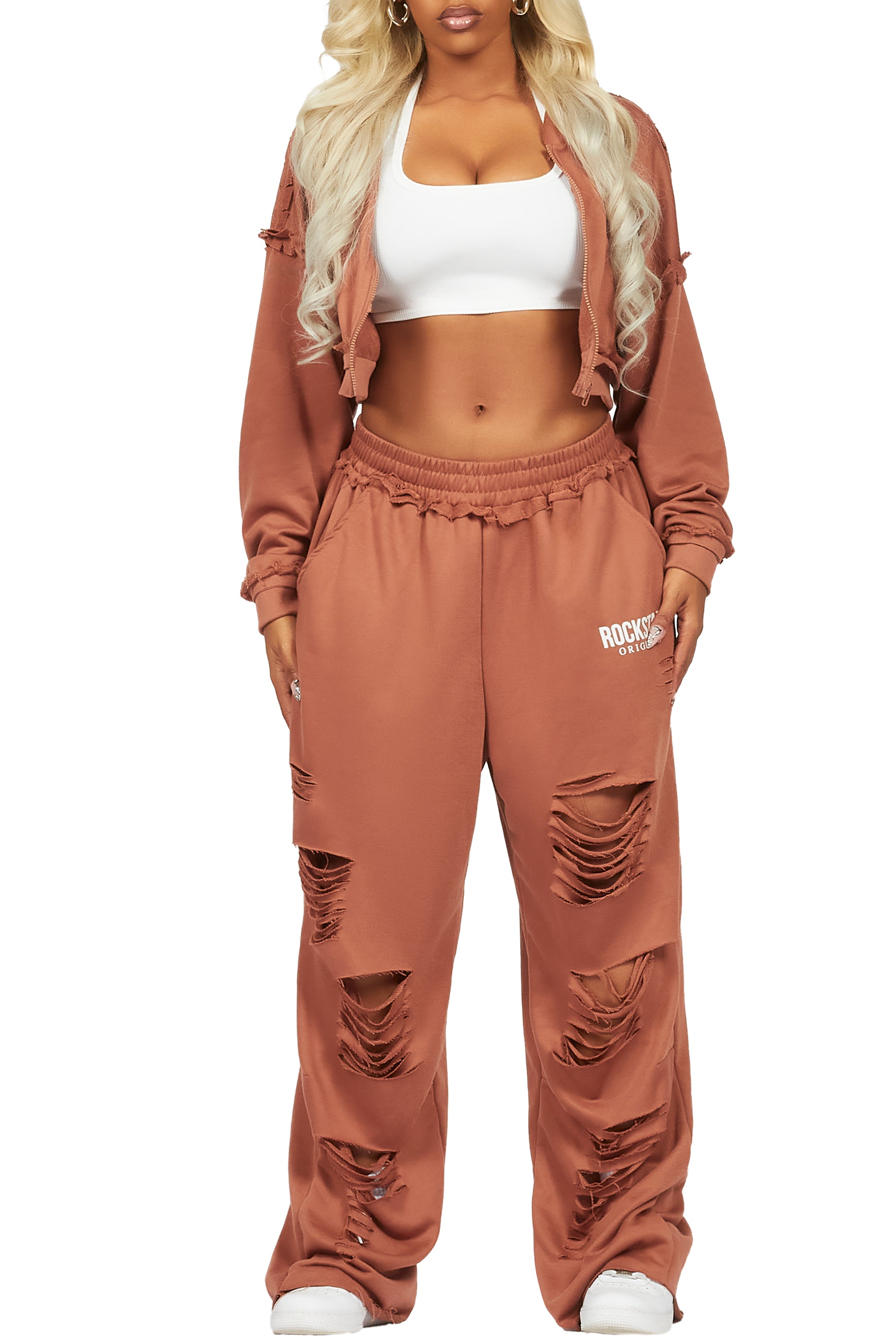 Corrina Mocha French Terry Oversized Trackset