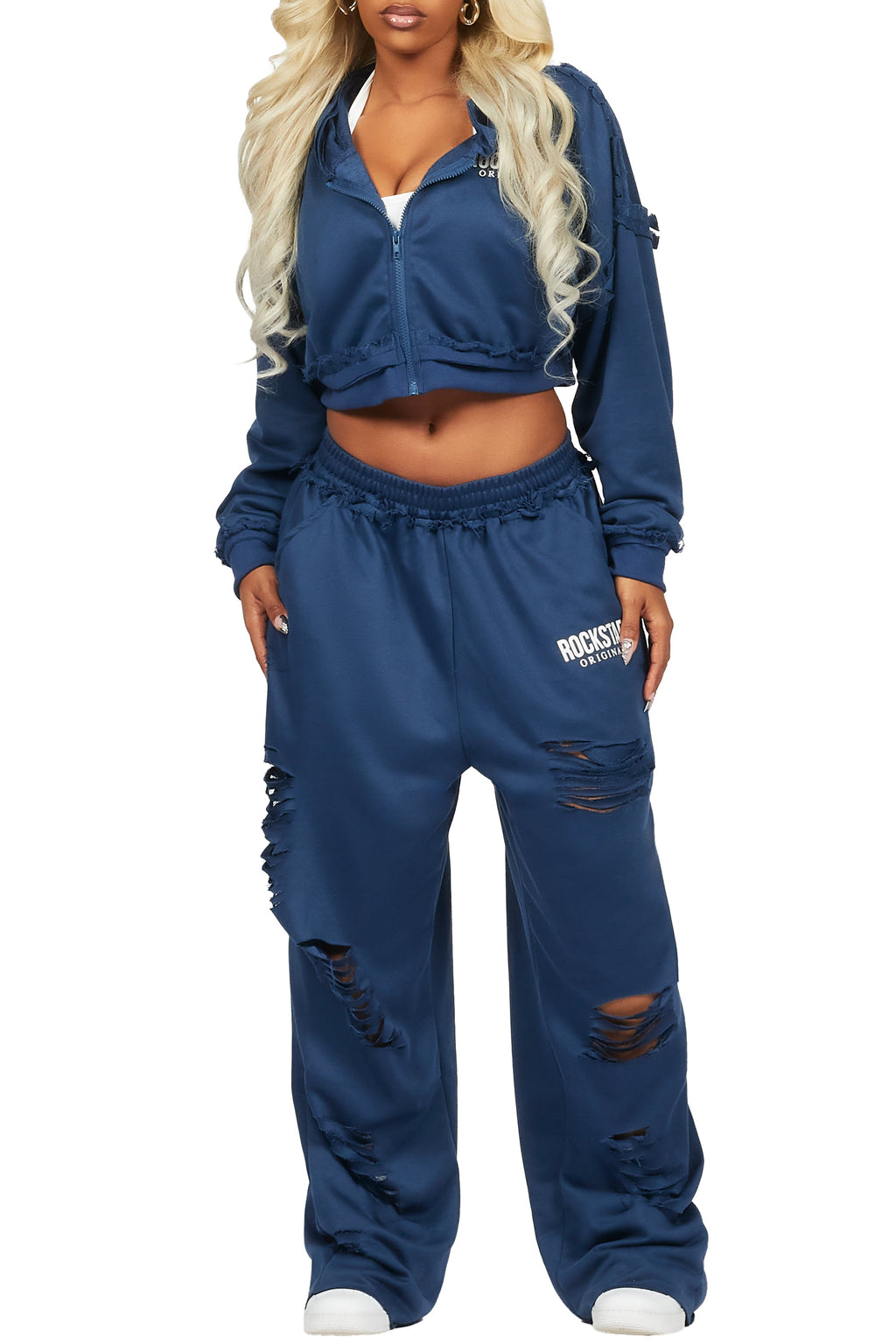 Corrina Navy French Terry Oversized Trackset
