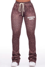 Juliana Cheetah Super Stacked Track Pant