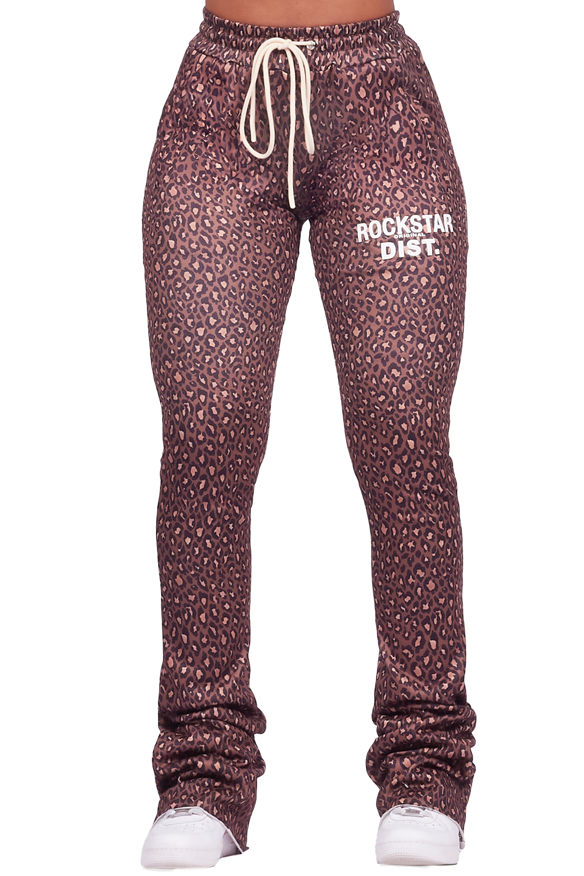 Juliana Cheetah Super Stacked Track Pant