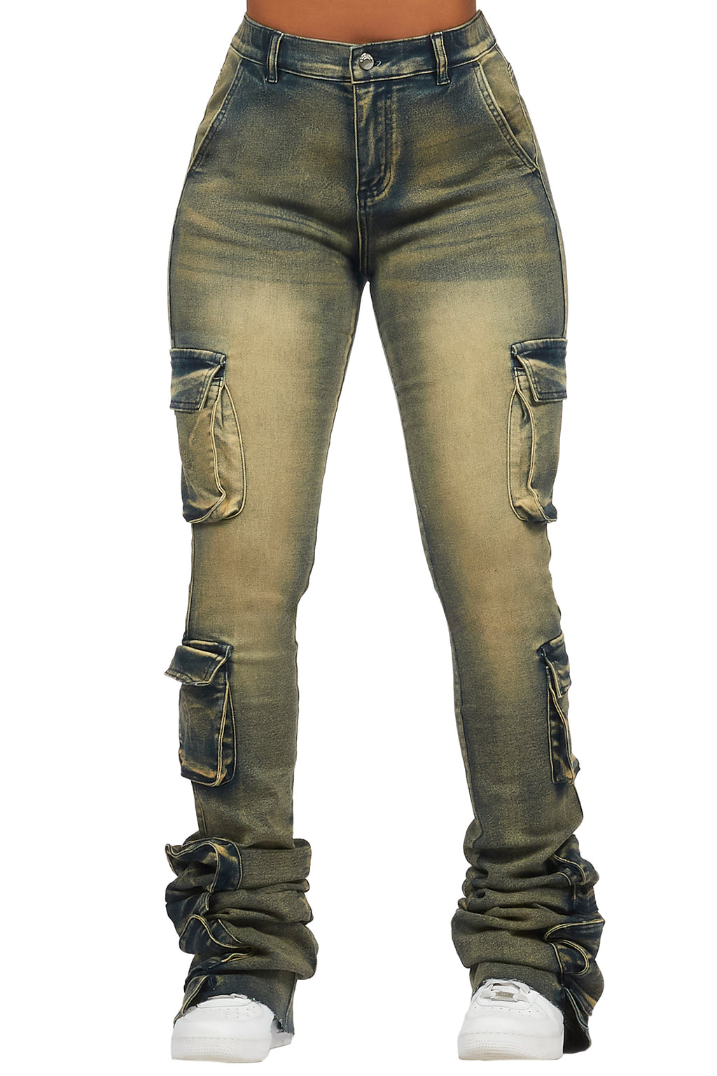 Phoebe Tinted Dark Wash Super Stacked Jean