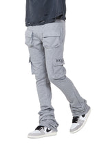 Eloise Heather Grey Stacked Flare Pants