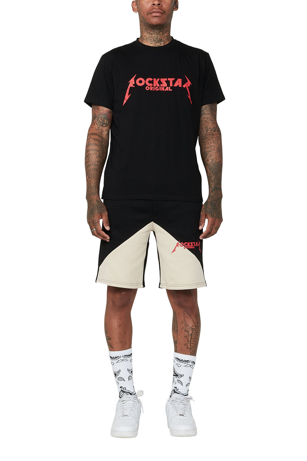 Scottie Black/Beige Short Set