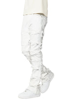 Shake White Stacked Flare Jean