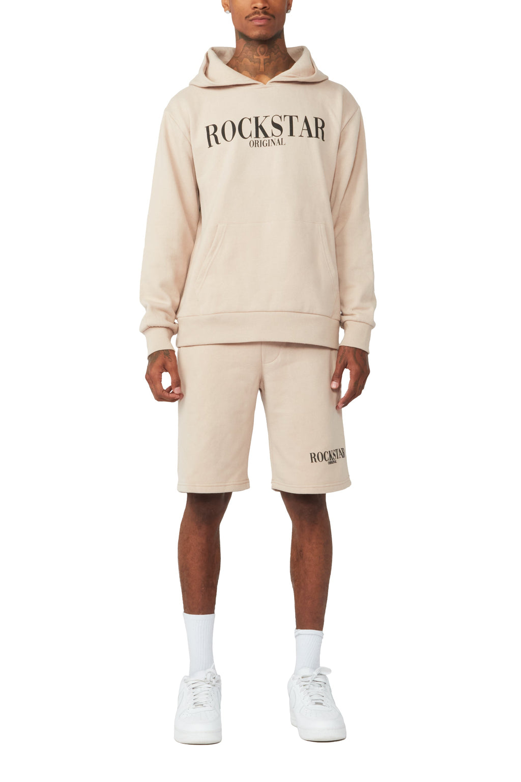 Octavio Taupe Hoodie Short Set