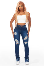 Samuka Dark Wash Super Stacked Jean