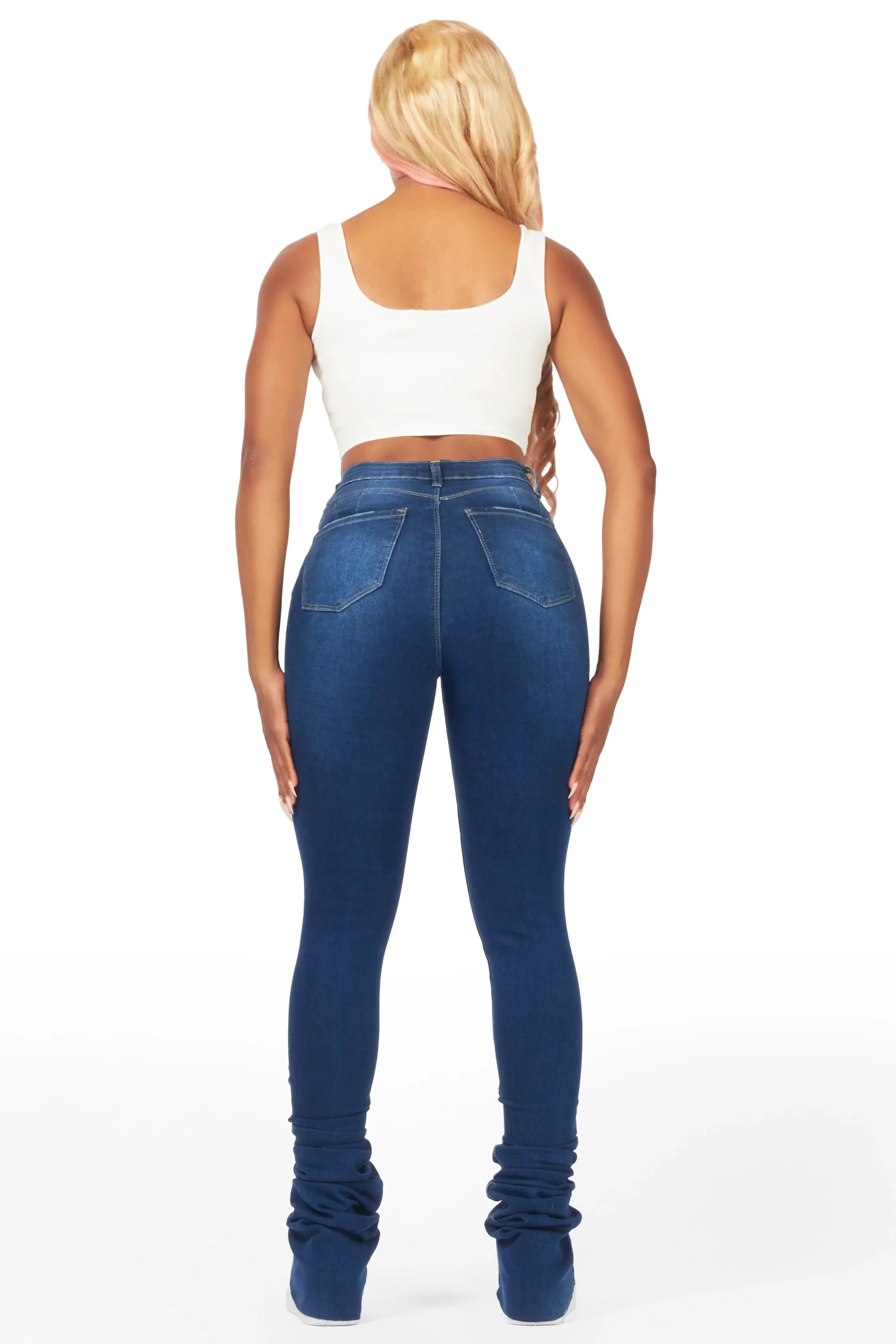 Samuka Dark Wash Super Stacked Jean