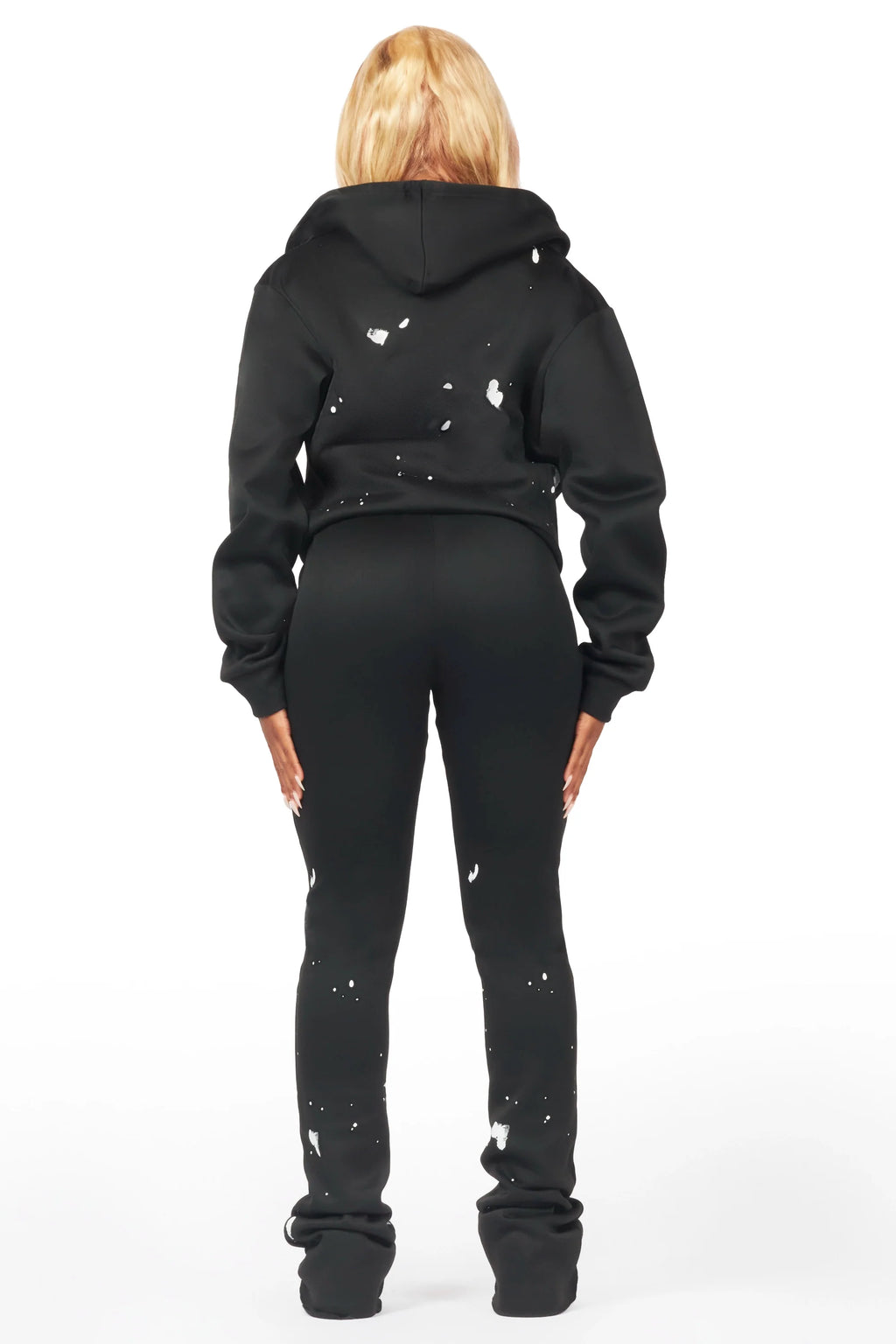 Halloway Black Zip Up Super Stacked Trackset