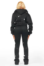 Halloway Black Zip Up Super Stacked Trackset