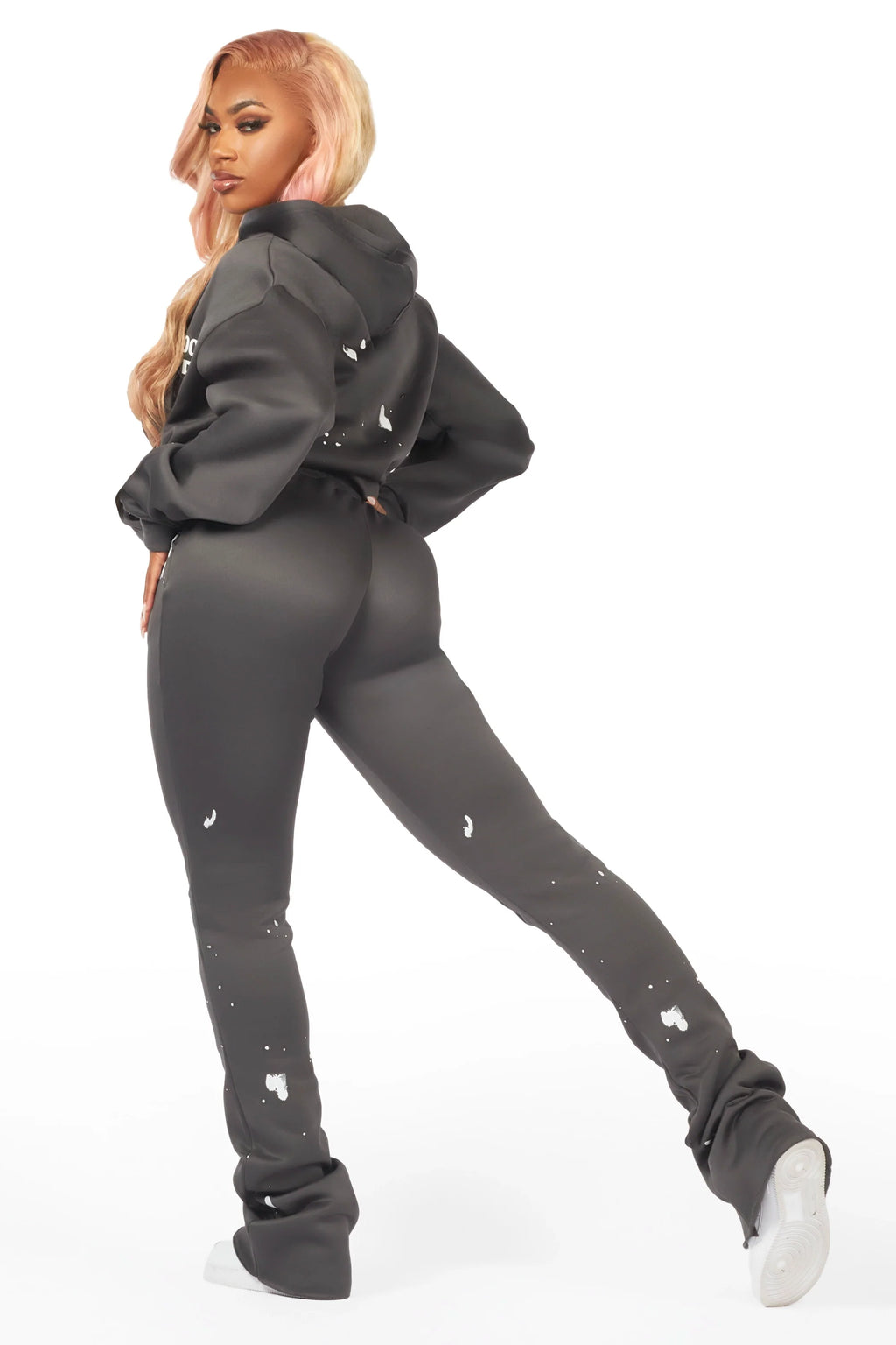 Halloway Dark Grey Zip Up Super Stacked Trackset