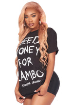 Kinte Black Oversized T-Shirt