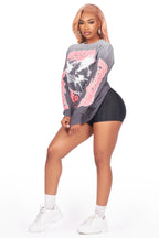 Crista Charcoal Long Sleeve T-Shirt