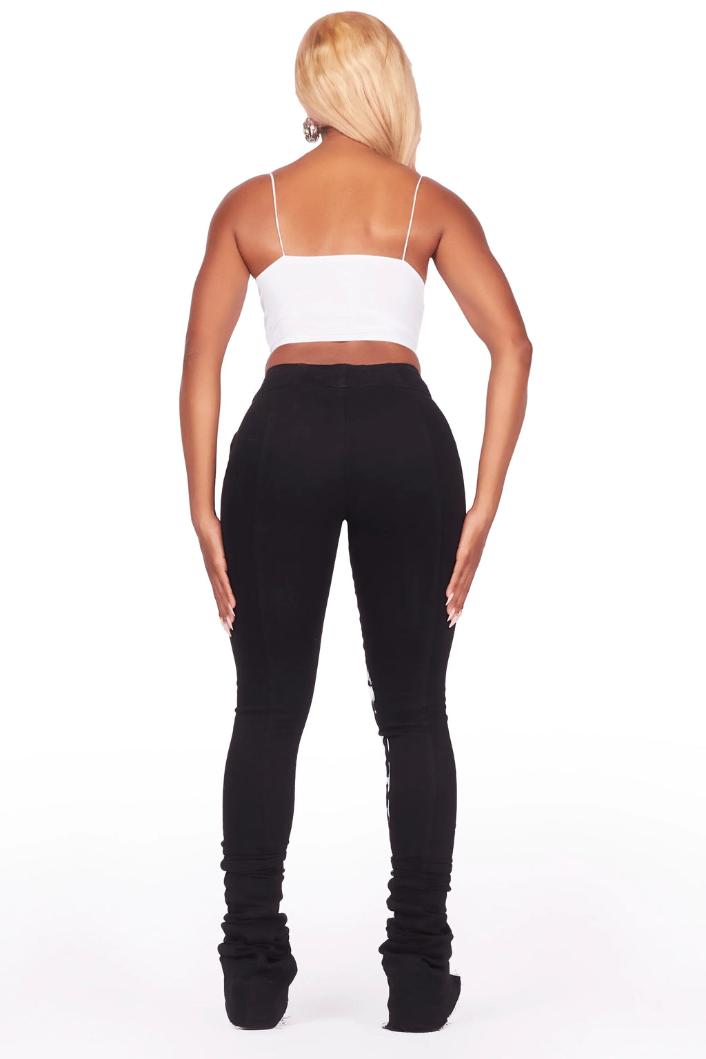 Kaya Black Painted Super Stacked Jean