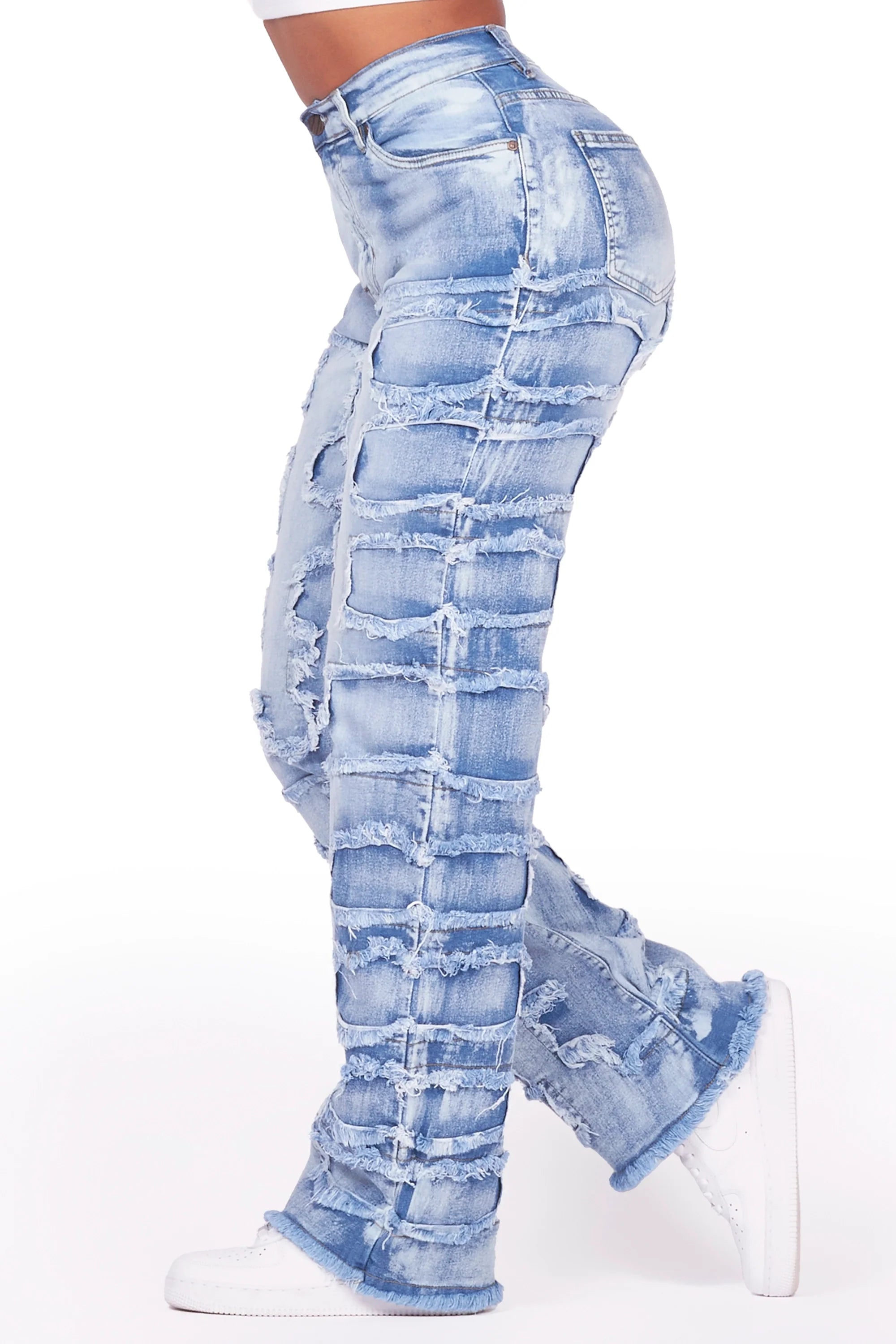 Jhourney Light Wash Baggy Stacked Jean