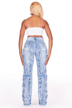 Jhourney Light Wash Baggy Stacked Jean