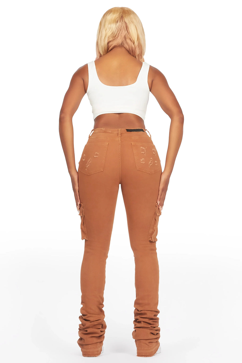 Noor Tan Cargo Super Stacked Jean