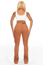 Noor Tan Cargo Super Stacked Jean