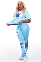 Kaliyah Bright Blue T-Shirt Trackset