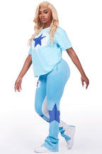 Kaliyah Bright Blue T-Shirt Trackset