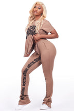 Monique Mocha T-Shirt Trackset