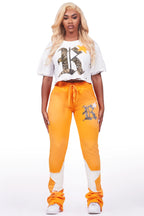 Delgera White/Orange T-Shirt Trackset