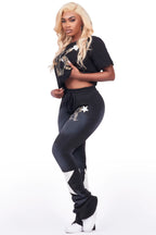 Delgera Black T-Shirt Trackset