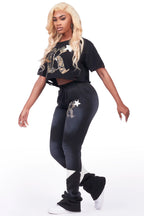 Delgera Black T-Shirt Trackset