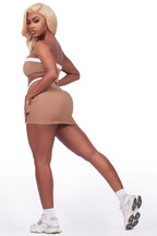 Allahna Tan Skirt Set