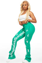 Adwinna Green Super Stacked Track Pant