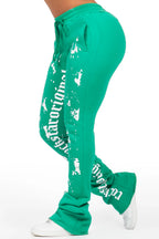 Adwinna Green Super Stacked Track Pant