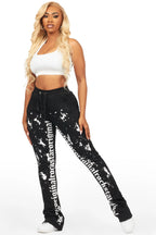 Adwinna Black Super Stacked Track Pant