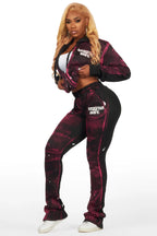 Martina Black Zip Up Super Stacked Trackset