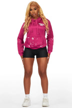Nylia Fuchsia Oversized Hoodie