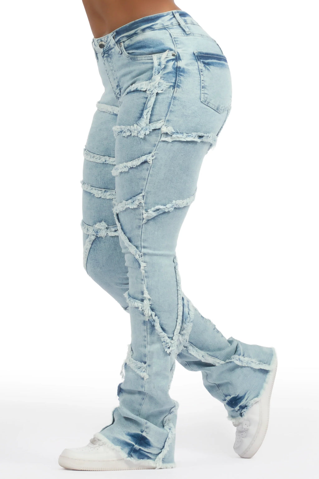 Zytaii Light Wash Stacked Flare Jean