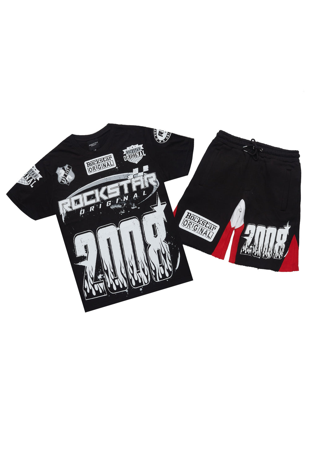 Amos Black Relaxed T-Shirt/Short Set