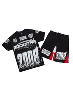 Amos Black Relaxed T-Shirt/Short Set