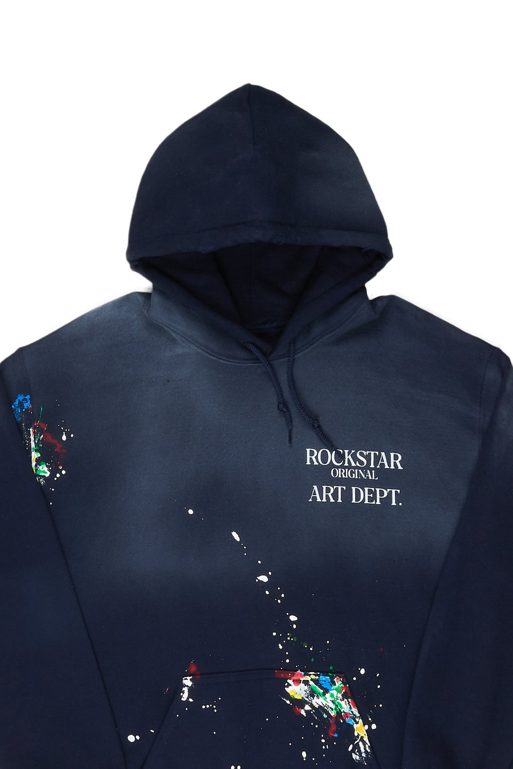 Rockstar Art Dist. Navy Graphic Hoodie