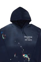 Rockstar Art Dist. Navy Graphic Hoodie