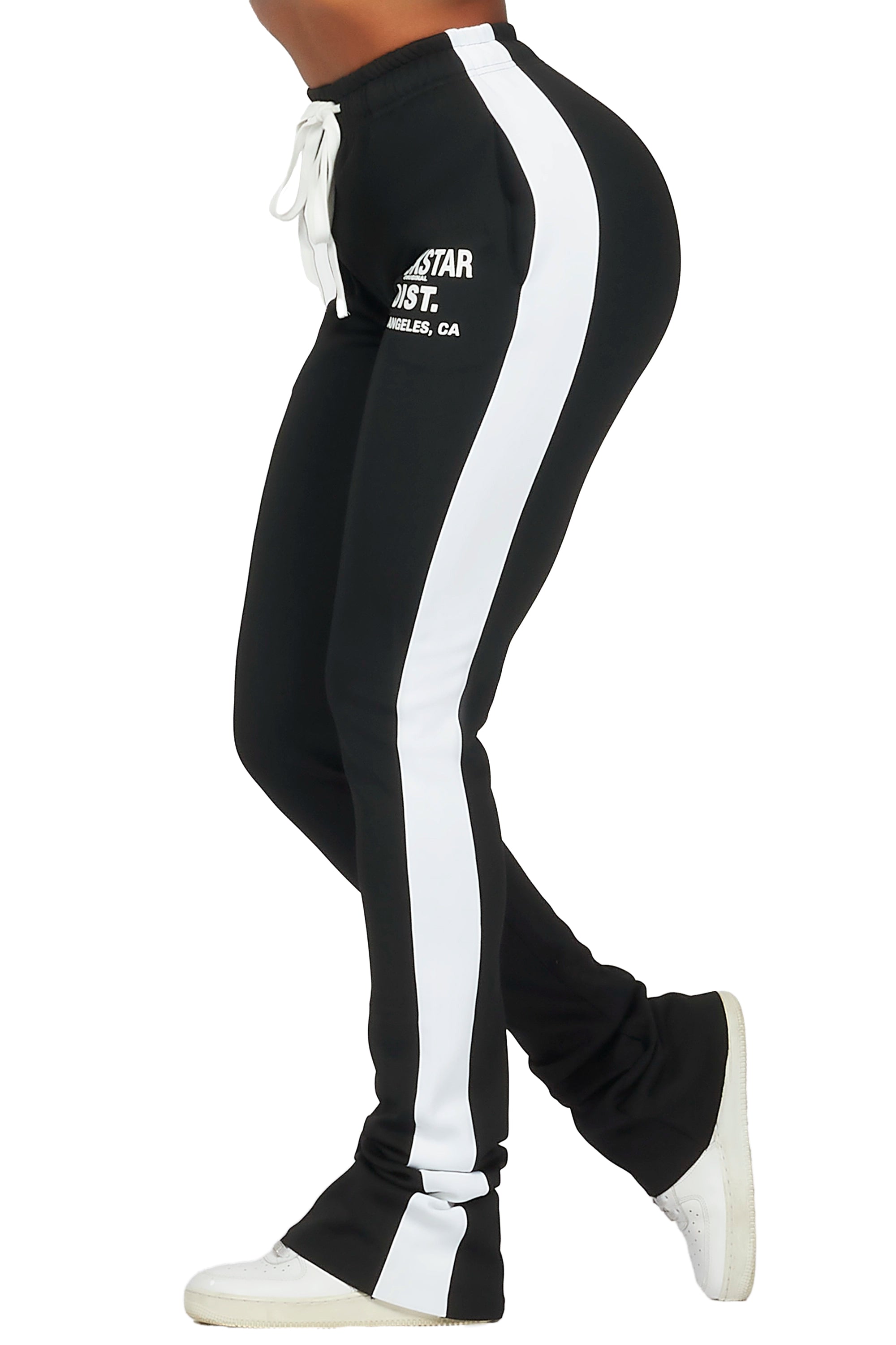 Savannah Black Super Stacked Track Pant