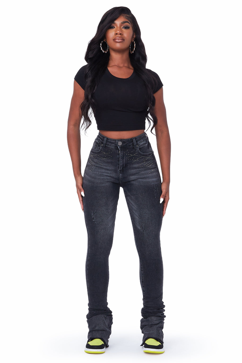 Jayleen Black Super Stacked Jean