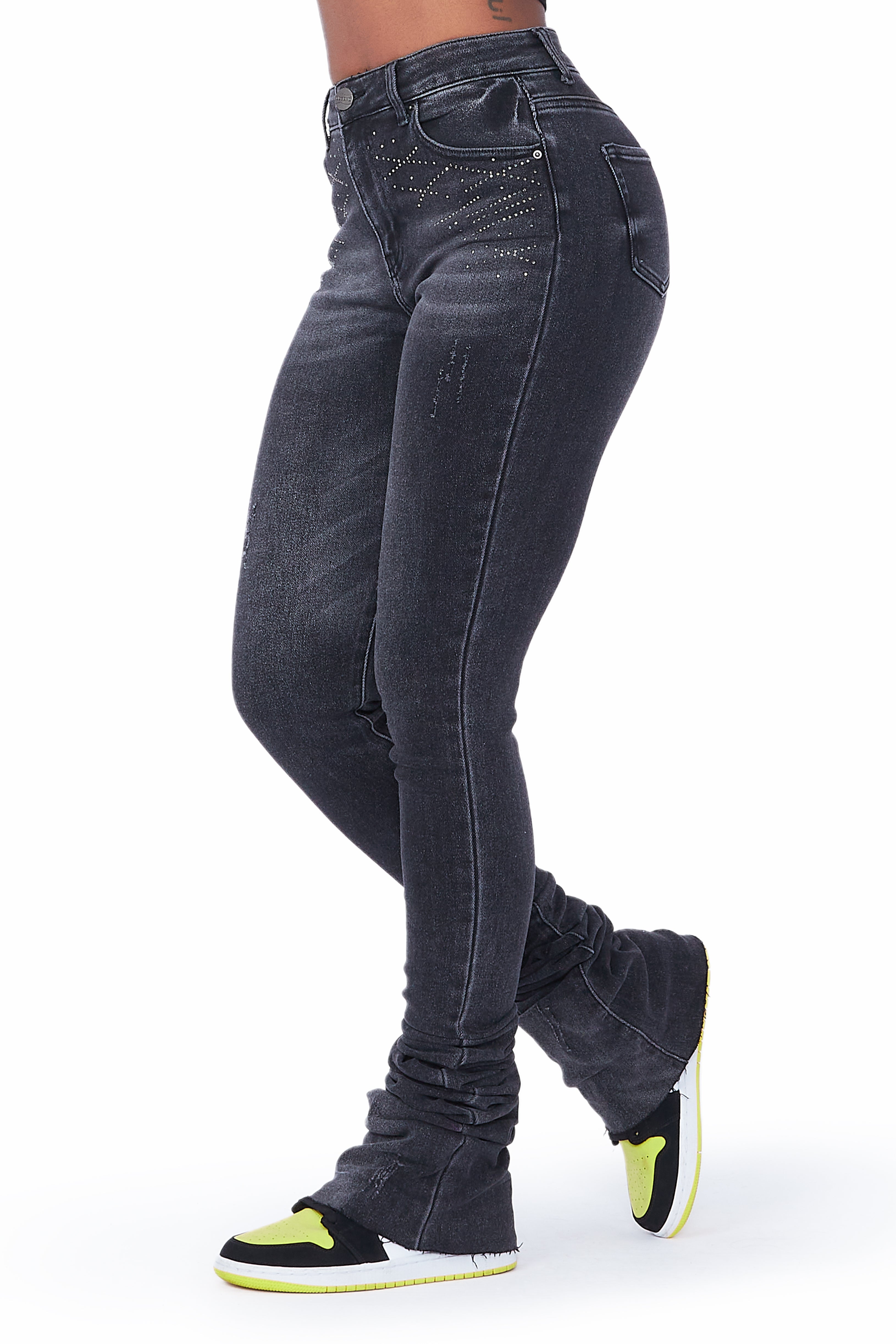 Jayleen Black Super Stacked Jean