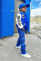 Boys Vidar Royal Blue Varsity Jacket