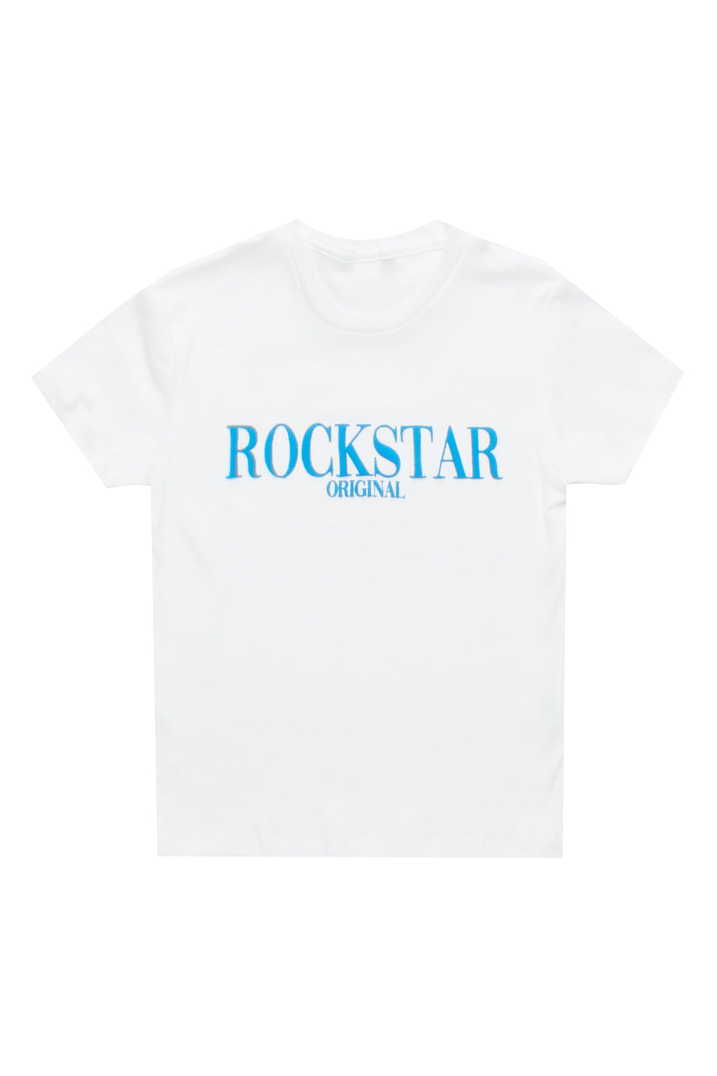 Boys Octavio Printed T-Shirt-White/Blue