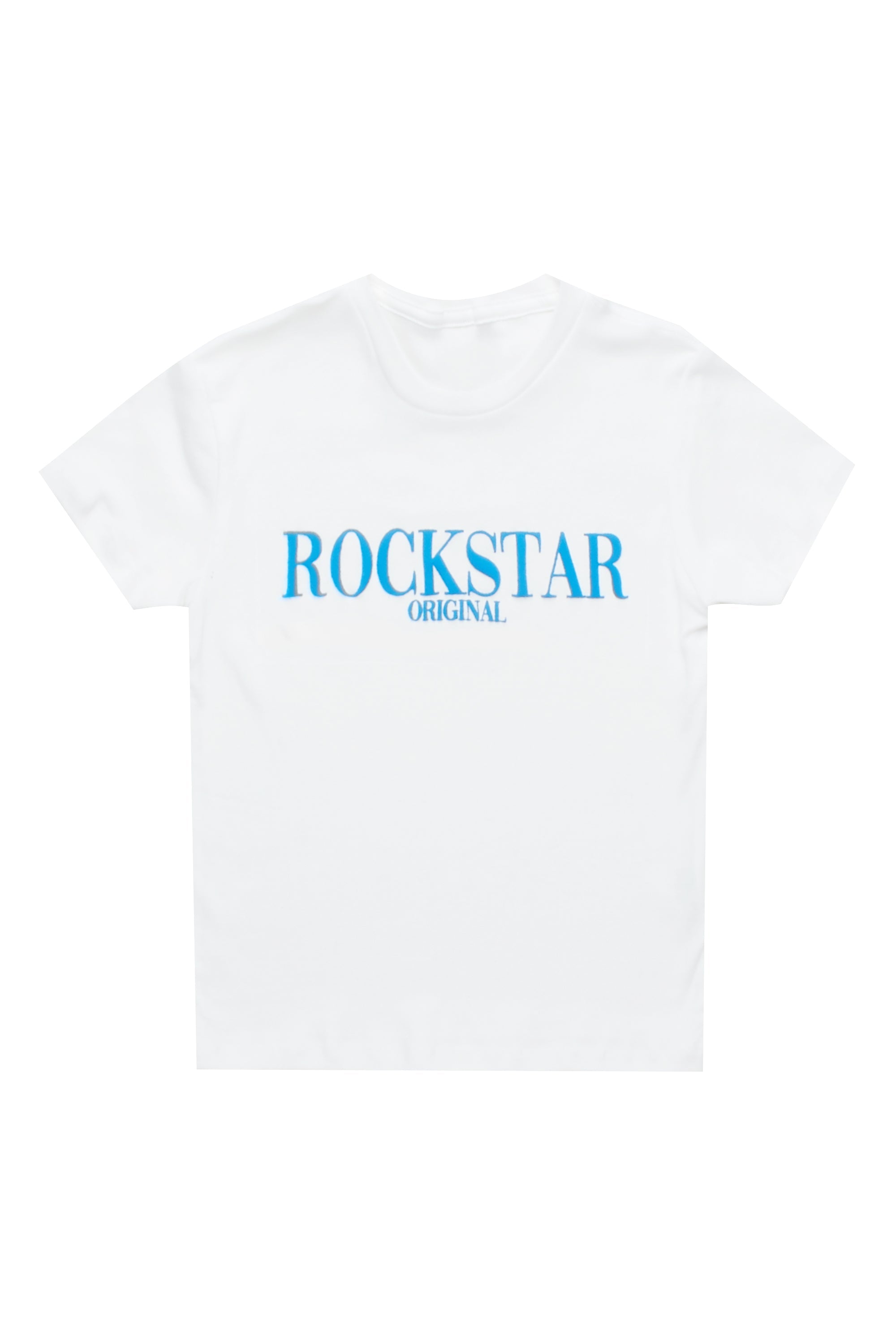 Boys Octavio Printed T-Shirt-White/Blue
