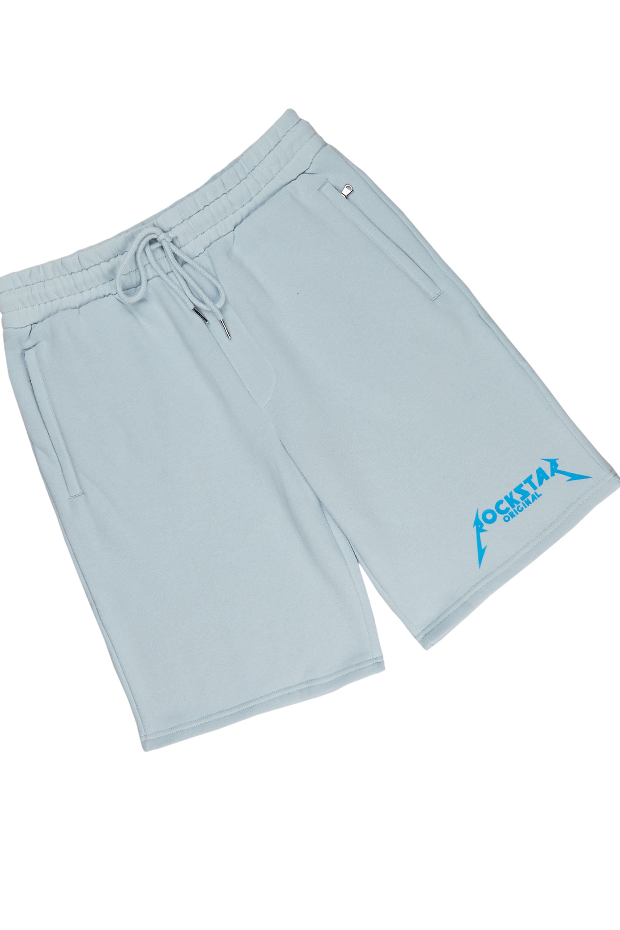 Buck Short Set-Baby Blue/Blue