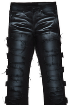 Blaine Black Super Stacked Flare Jean