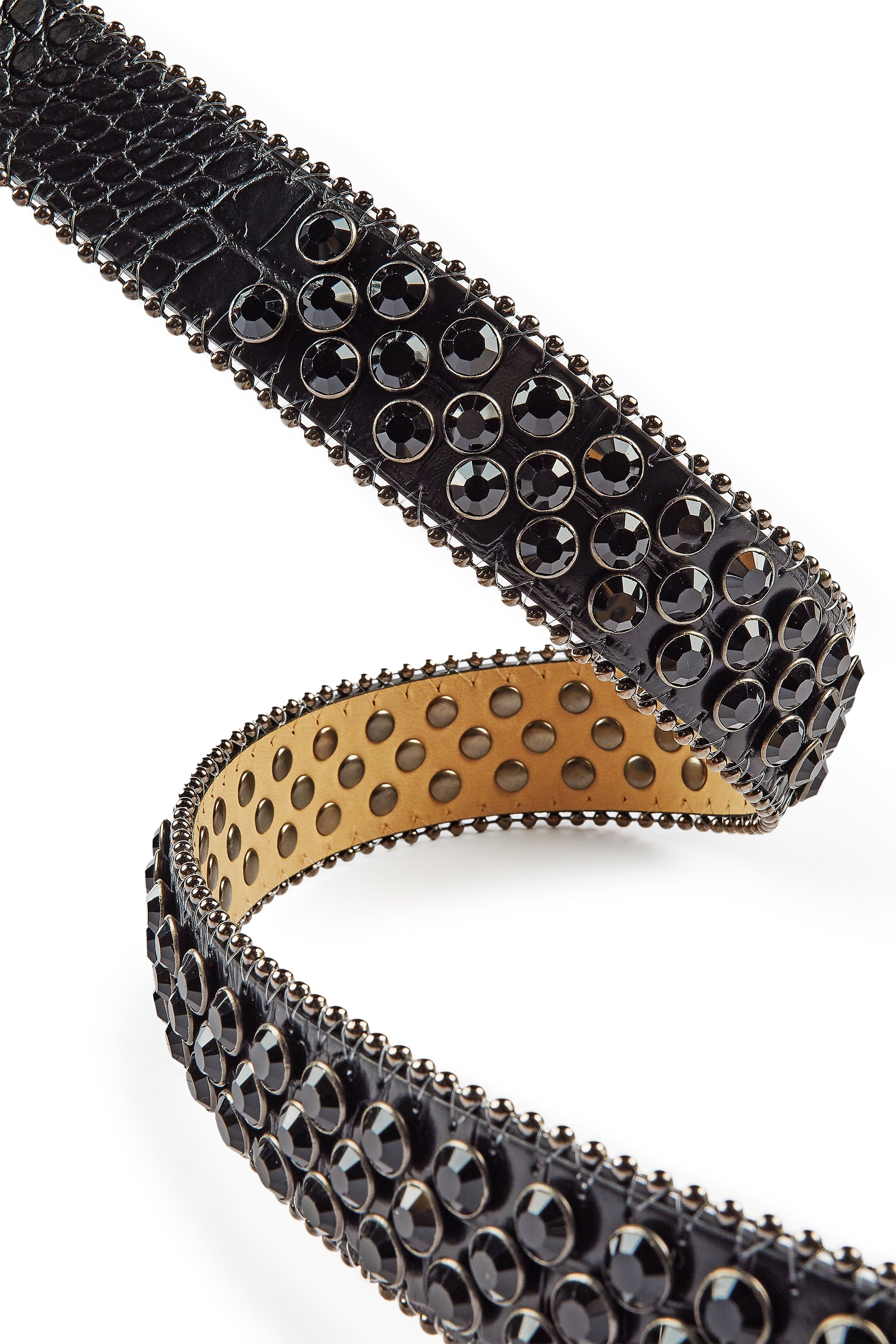 Jazlynn Black Rhinestone Belt