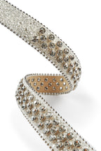 Jazlynn White/Silver Rhinestone Belt