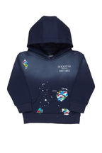 Boys Rockstar Art Dist. Navy Graphic Hoodie